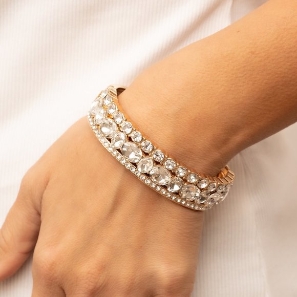 paparazzi Jewelry - Mega Megawatt - Gold Bracelet